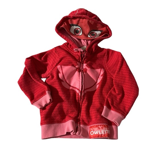 Pjmasks girls size 3T zip up red hoodie - Picture 1 of 4